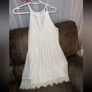 Women’s White Dress, lace detail